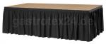 "President" - Bühnen-Skirting schwarz - 410 x 100 cm -  mit Plisseefalte